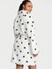 Плюшевий халат Logo Short Cozy Robe White & Black dot Victoria's Secret 6915548223697 фото 3