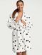 Плюшевий халат Logo Short Cozy Robe White & Black dot Victoria's Secret 6915548223697 фото 2