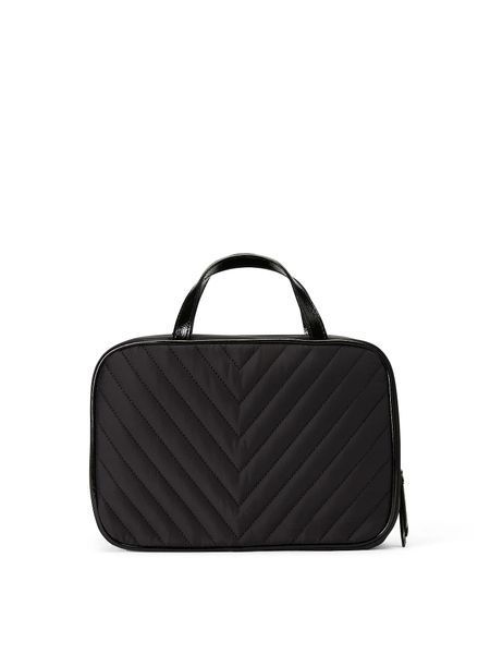 Косметичка Travel Hanging Toiletry Bag Black V-Quilt Victoria's Secret 26936234 фото