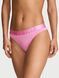 Трусики Exploded Logo Cotton Thong Panty Pink Sugar (99S3) Victoria's Secret 27245286 фото 1