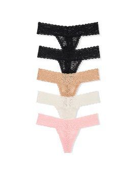 Набір трусиків 5-Pack Lacie String Thong Panties Victoria's Secret 27079976 фото