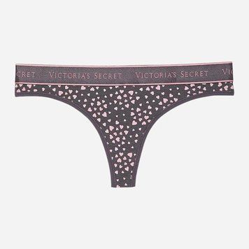 Трусики Logo Cotton Thong Panty (CC 69XK) Victoria's Secret 0667559910862 фото