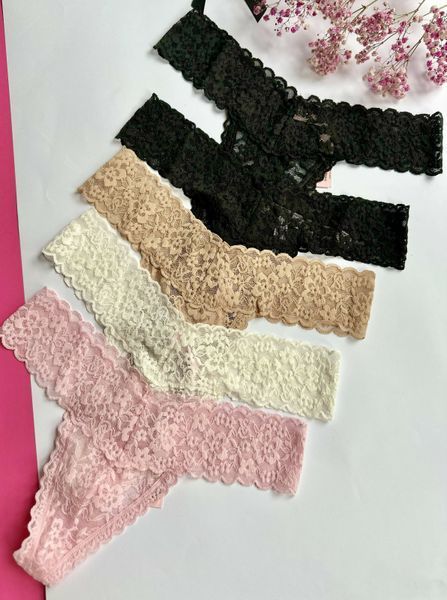 Набір трусиків 5-Pack Lacie String Thong Panties Victoria's Secret 27079976 фото
