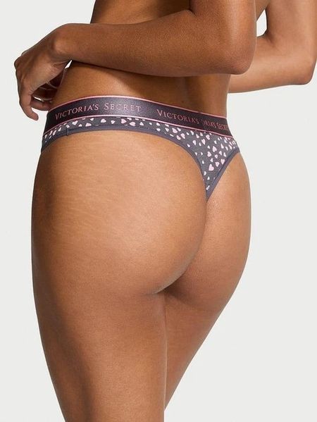 Трусики Logo Cotton Thong Panty (CC 69XK) Victoria's Secret 0667559910862 фото