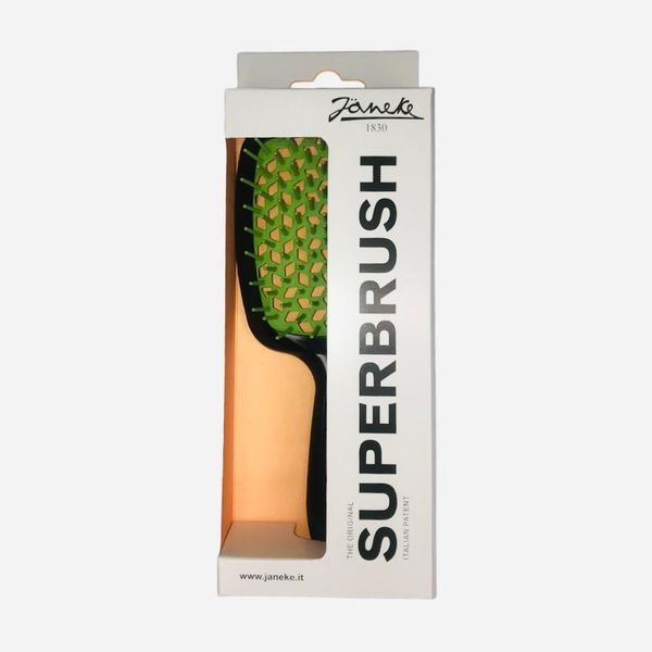 Гребінець для волосся Superbrush Janeke standart чорна з зеленим 8 006060 573180 фото