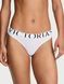 Трусики Exploded Logo Cotton Thong Panty White (95D1) Victoria's Secret 27245619 фото 1