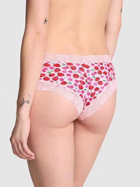 Трусики Wink Lace-Trim Cheeky Panty (72DT) Pink Victoria's Secret 26978745 фото