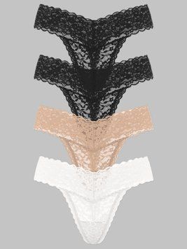 Набір трусиків 4-Pack Lacie String Thong Panties Victoria's Secret 27079975 фото