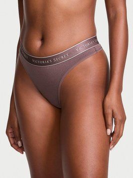 Трусики Exploded Logo Cotton Thong Panty (QD6) Victoria's Secret 415918 фото