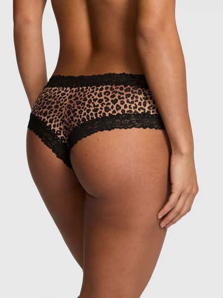 Трусики Wink Lace-Trim Cheeky Panty Pink Victoria's Secret 27175226 фото