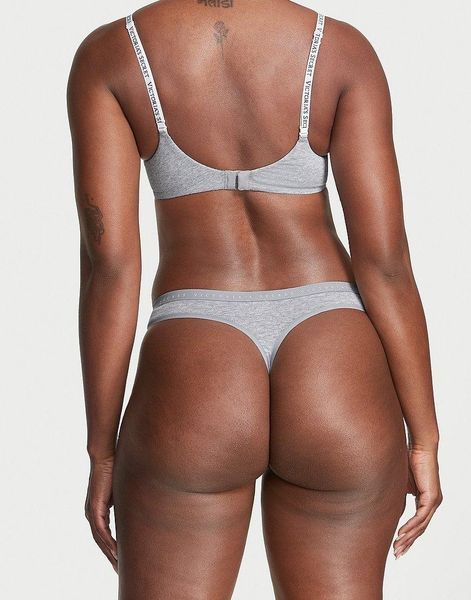 Трусики Stretch Cotton High-Leg Scoop Thong Panty (1NG0) Victoria's Secret 8271380311072 фото