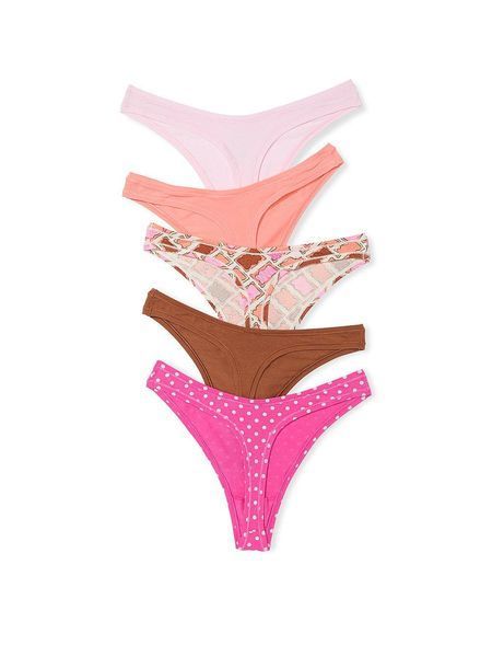 Набір трусиків 5-Pack Cotton Thong Panties Victoria's Secret Pink 27072501 фото