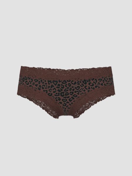 Трусики Wink Lace-Trim Cheeky Panty Ganache Leopard Print (77IC) Pink Victoria's Secret 27047653 фото