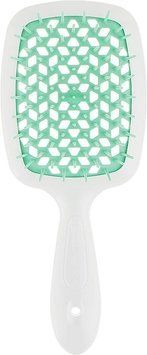 Гребінець для волосся Superbrush Janeke standart біла з бірюзовим  8 006060 452133 фото