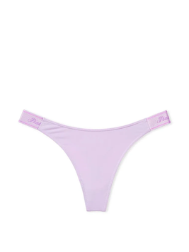 Трусики Logo Cotton Shine High-Leg Thong Panty Pink (QG7) Victoria's Secret  291914 фото