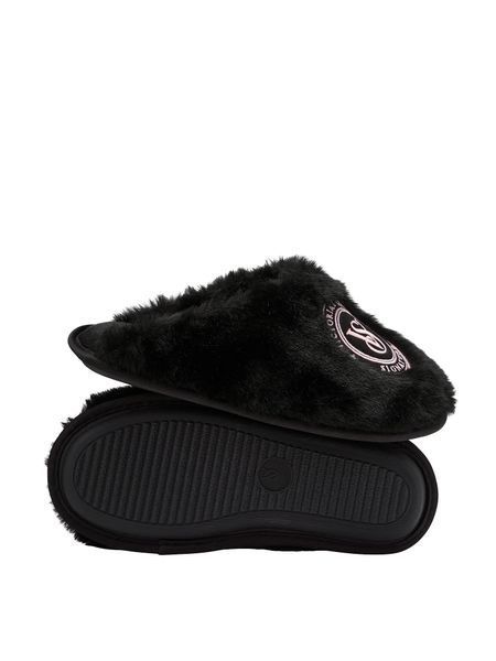 Домашні капці Closed-Toe Faux Fur Slippers Black Victoria's Secret 26931036 фото