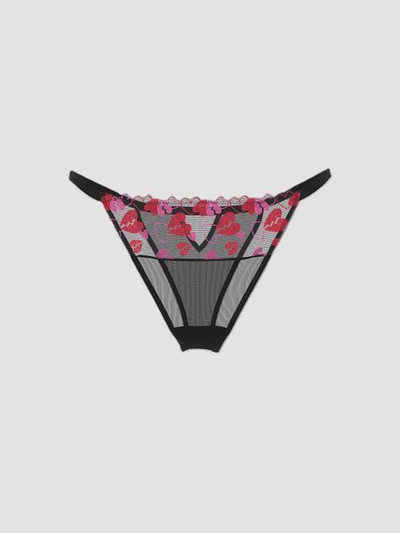Трусики Wink Micro Thong Panty Black (54A2) Pink Victoria's Secret 27175355 фото