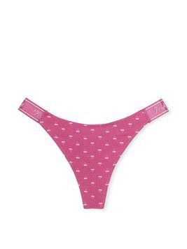 Трусики Logo Cotton Shine High-Leg Thong Panty (CC6 DAA) Pink Victoria's Secret 0667559789512 фото