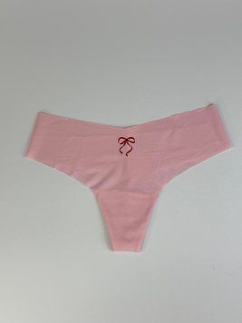 Безшовні трусики No-Show Thong Panty Angel Pink Victoria's Secret 36014986 416297 фото