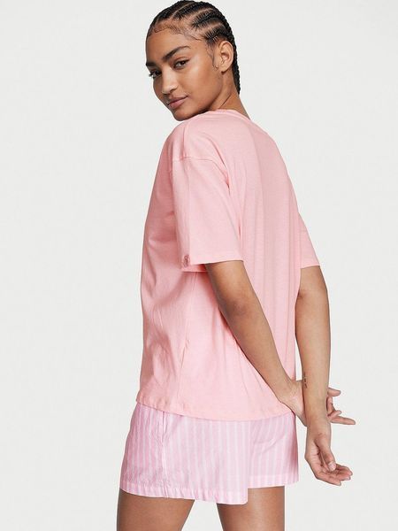 Піжама Cotton Short Tee-jama Set Pink Logo Victoria's Secret 0667557735861 фото
