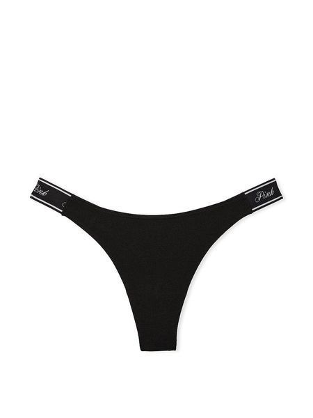 Трусики Logo Cotton Shine High-Leg Thong Panty (CC 2ZUO) Pink Victoria's Secret 26827950 фото
