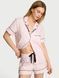 Піжама Flannel Short Pajama Set Pretty Blossom Multi Stripe Embroidered Collar Victoria's Secret 27157553 фото 1