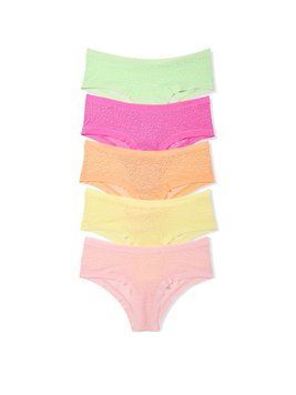 Набір трусиків 5-Pack No-Show Leopard Lace Cheeky Panties Victoria's Secret 27266932 фото