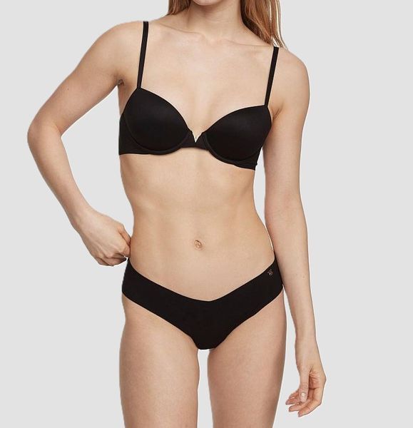 Безшовні трусики No-Show Thong Panty Black Victoria's Secret  177704-QB4 фото