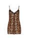 Пеньюар Satin Rose Lace-Trim Mini Slip Dress Leopard Victoria's Secret 27062740 фото 3