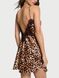 Пеньюар Satin Rose Lace-Trim Mini Slip Dress Leopard Victoria's Secret 27062740 фото 2