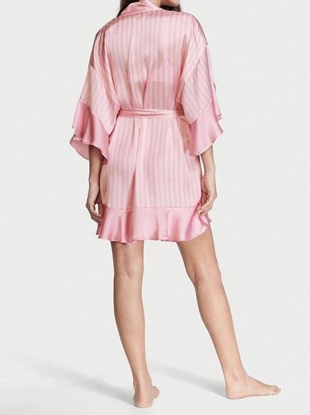 Халат Satin Robe Iconic Stripe Victoria's Secret 6915544 фото