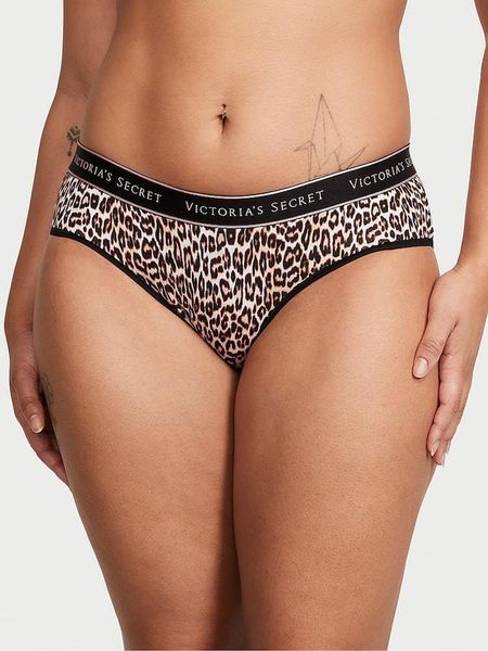 Трусики Logo Cotton Hiphugger Panty Leopard Brown Basic Instincts Victoria's Secret 36014978 415901 фото