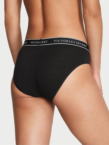 Трусики Logo Cotton Hiphugger Panty BLACK Victoria's Secret 36014978 415924 фото