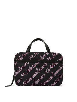 Косметичка Victoria's Secret Travel Toiletry Bag Black Candycane Script 26936241/1 фото