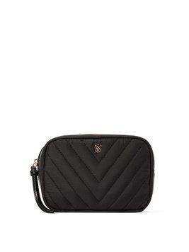 Косметичка Victoria's Secret Boxy Case Makeup Bag Black V-Quilt 27295252 фото